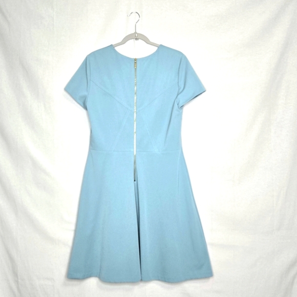 Tahari Capped Sleeve Dress. Aqua Blue Size 12 - Picture 10 of 15